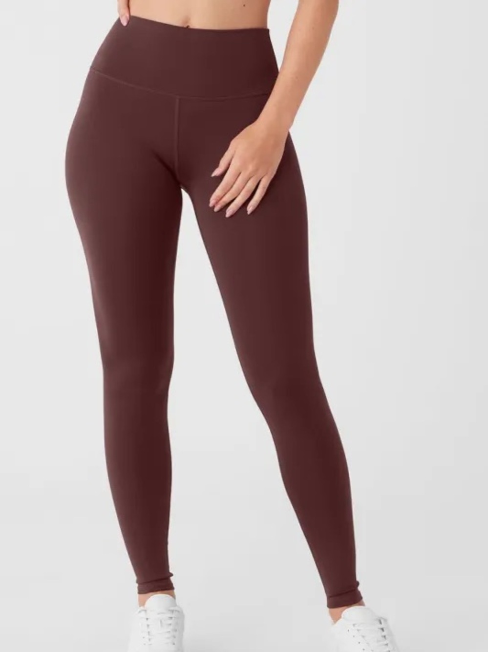 Alo yoga airbrush leggings cherry cola small